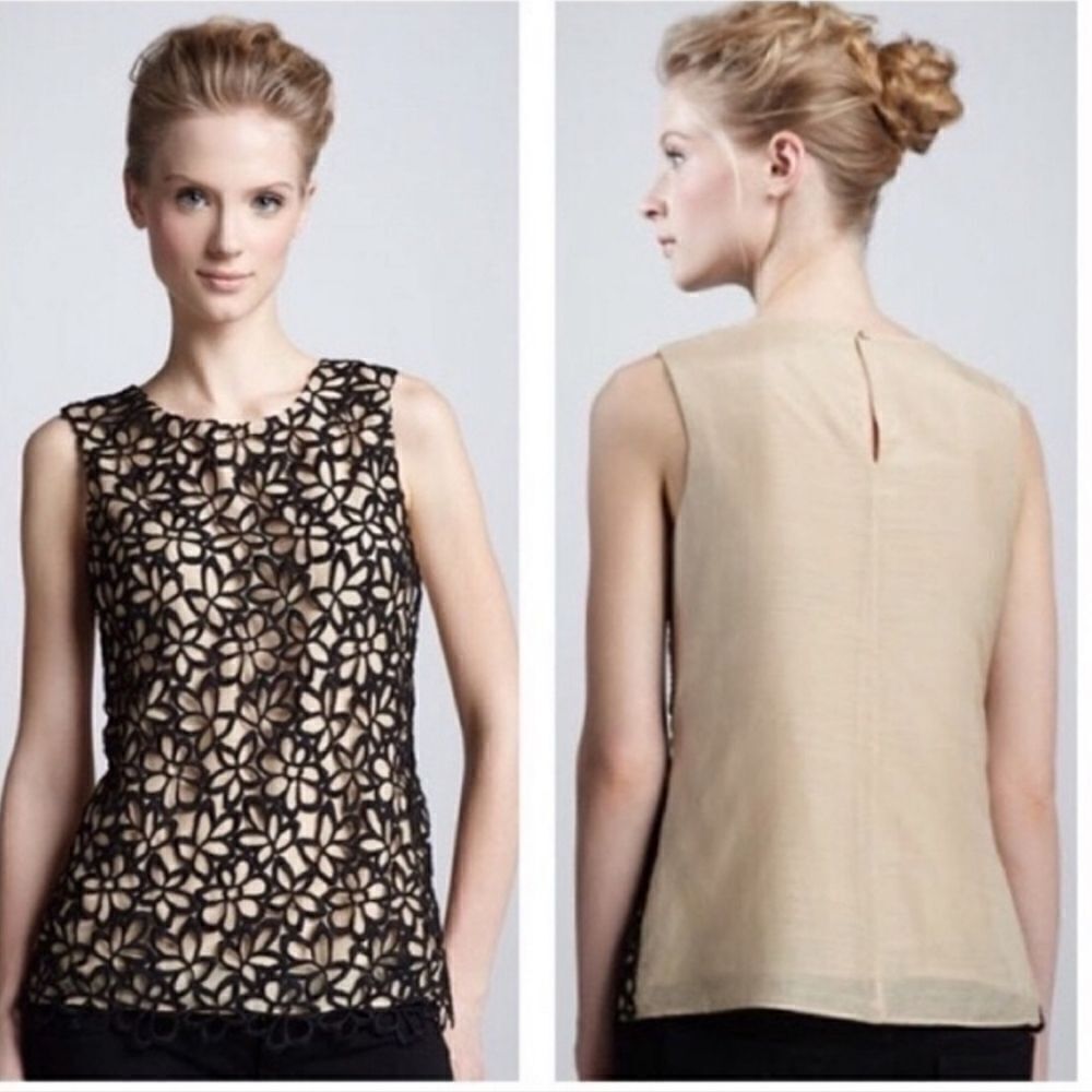 Neiman Marcus/Lela Rose Target Guipure Lace‎ Top Sm
